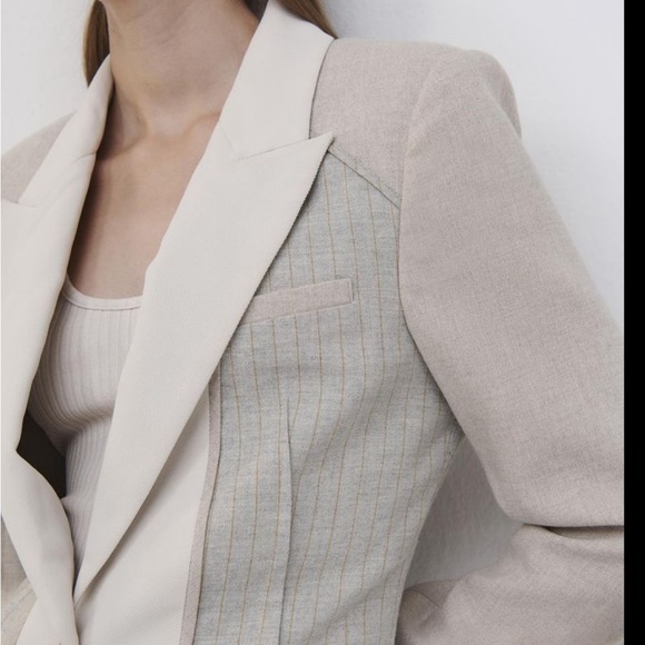 Jonathan Simkhai Cecille Patchwork Blazer-Size 14 - Picture 5 of 5